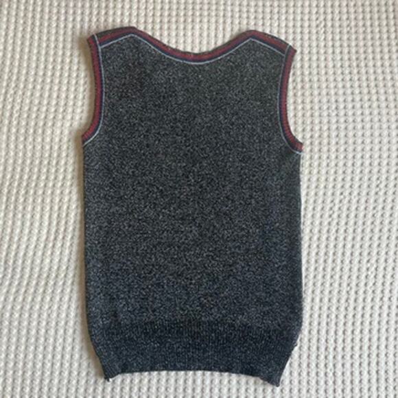 Vintage 1970s/1980s sleeveless knit lurex top XS - Picture 2 of 5